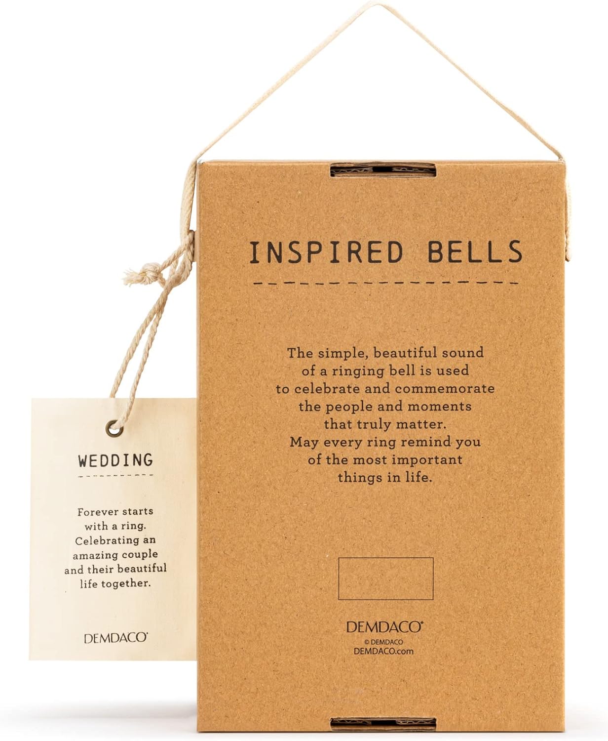 DEMDACO Wedding Classic White 7 x 3.5 Ceramic Stoneware Decorative Inspired Bell