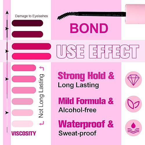 Miniatura 2 de Adhesivo y removedor de pestañas para extensiones de pestañas individuales, extensión de pestañas individuales, extensión de pestañas impermeable,