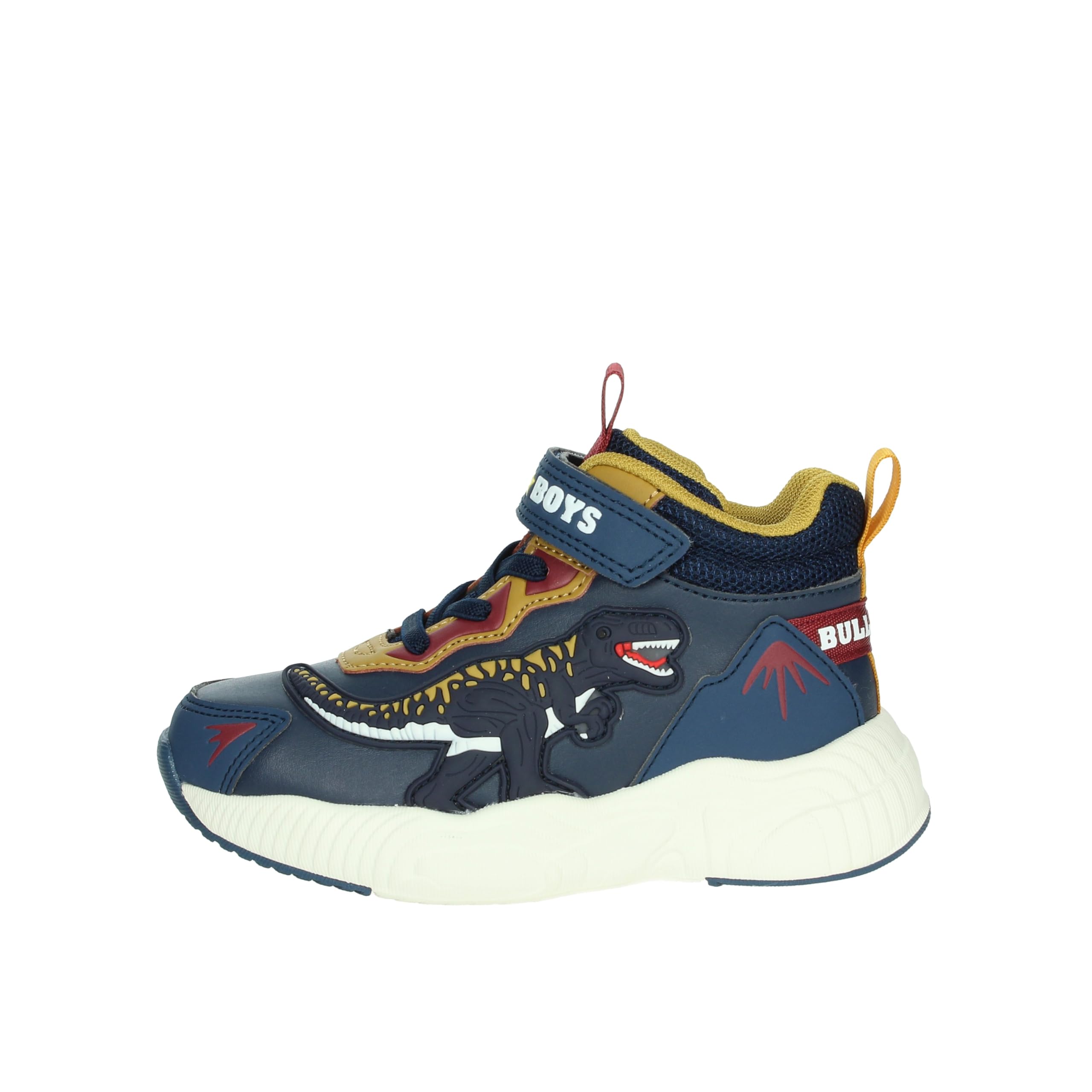 Sneaker alta blu dinosauro con luci bambino Bull Boys