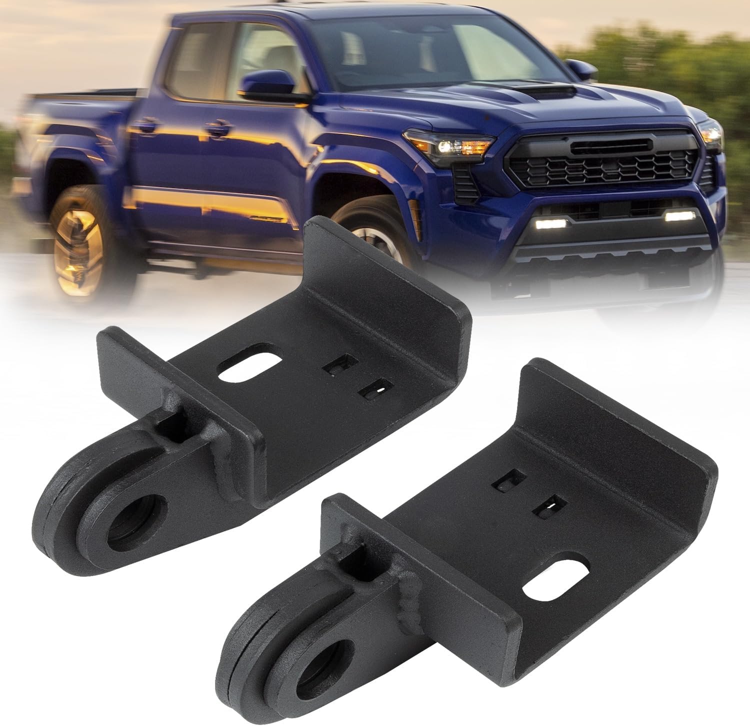 RANSOTO Front Tow Hook Mounting Bracket Compatible with 2009-2023 Toyota Tacoma 2 Set D-Ring Shackle Bracket