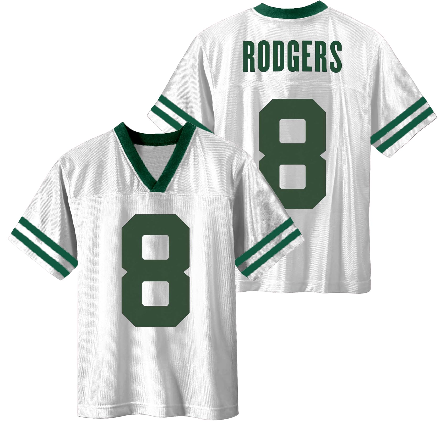 Aaron Rodgers New York Jets #8 White Kids Youth 8-20 Legacy Throwback Player Jersey