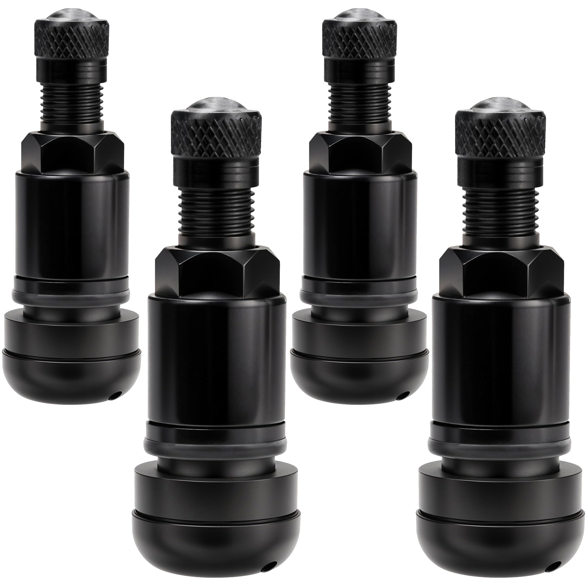 4 Stück 11,3mm Aluventil X1 Series Black Edition PKW Universal Ventil Felgenventile Schwarz Metallventil Leicht