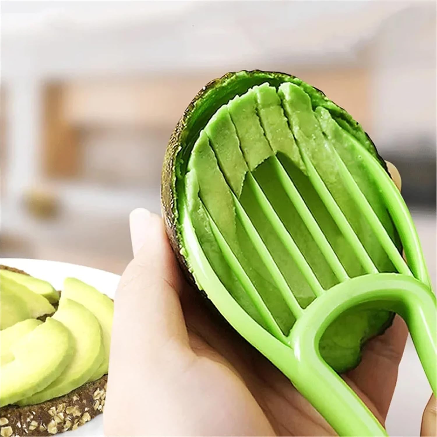 3 in 1 Avocado Slicer Shea Corer Butter Fruit Peeler Cutter Plastic Knife Pulp Separator Kitchen Vegetable Tools