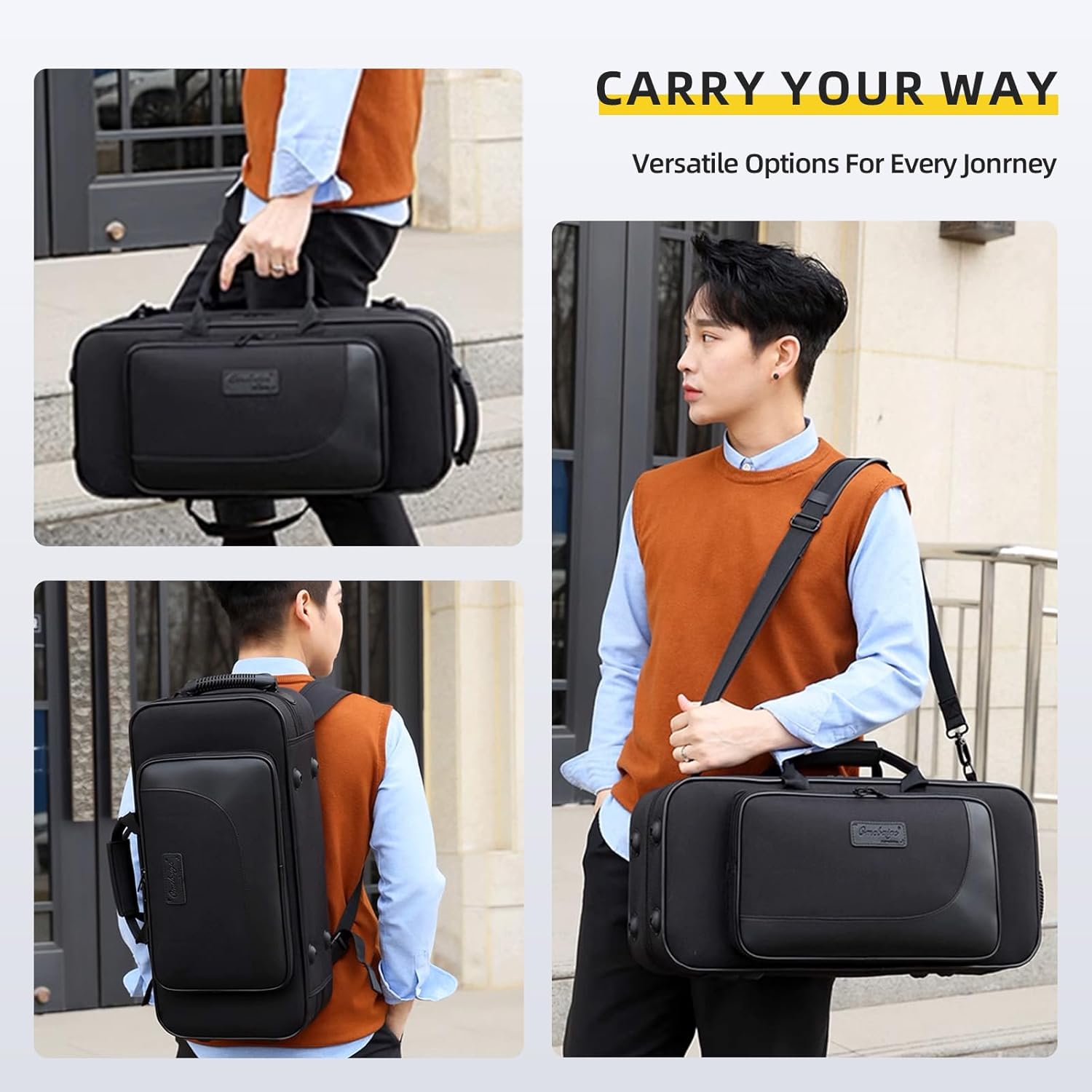 Alto Saxophone Bag, Lightweight Case for Eb Alto Saxophone, Alto Saxophone Backpack; (BGA-ALTOSAX)