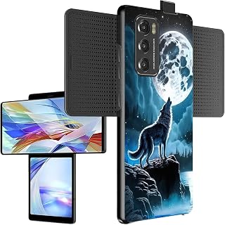 for LG Wing 5G Phone Case, Ultra Thin Slim Hard PC Full Body Shockproof Anti-Scratch Protection Basic Case for LG Wing 5G 6.8 inch 2020,Nebula/Galaxy Wolf Moon