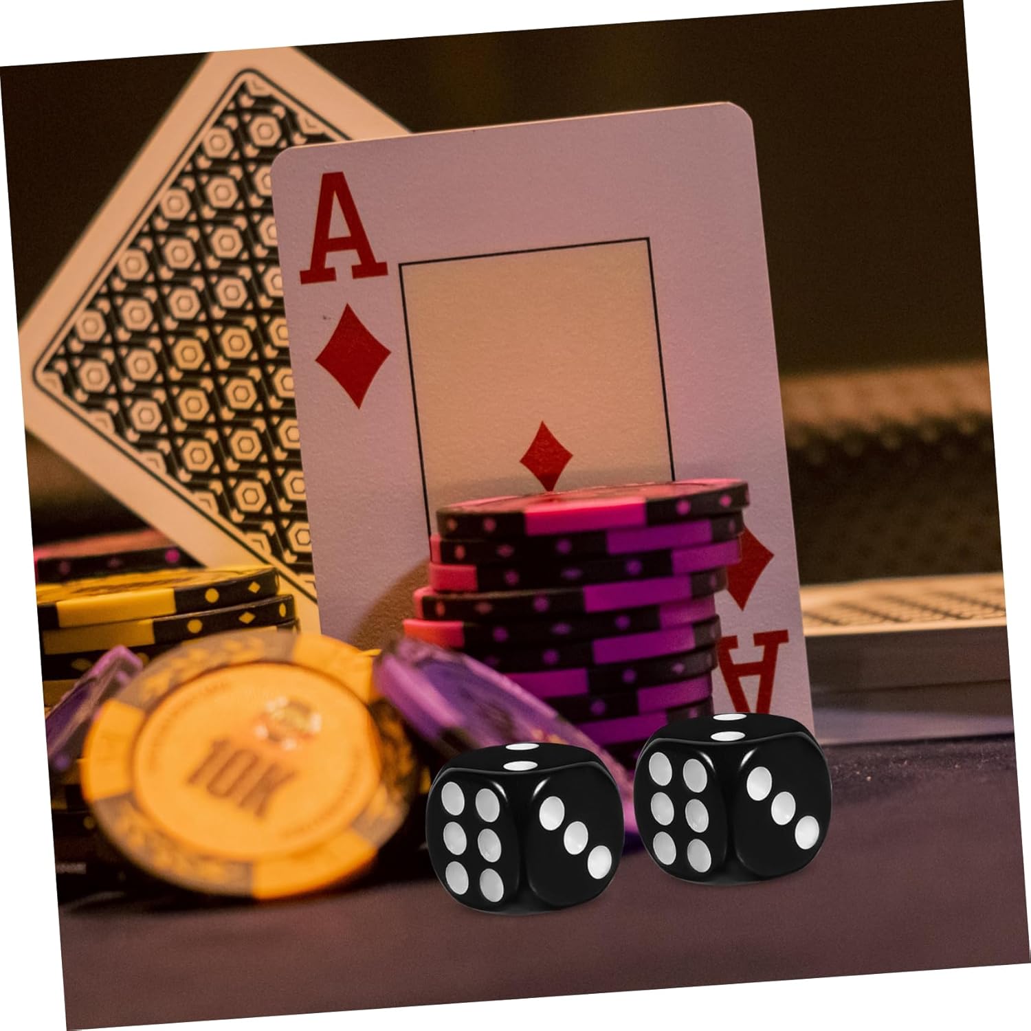 BESPORTBLE 5sets 50pcs Acrylic Sided Dice for Tabletop Games Party Accessories Standard Game Dices 50pcs*5