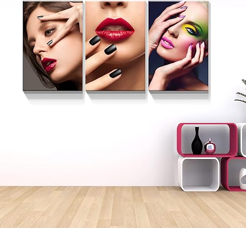 Miniatura 2 de Denozer - Decoración de pared para sala de uñas de salón, lienzo, arte de pared, decoración de cuadros, marco de pintura, póster, manicura,