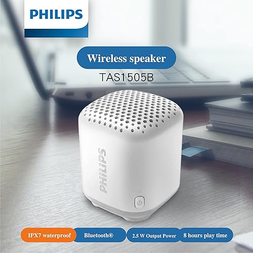 Miniatura 5 de PHILIPS Mini Bluetooth Speaker Outdoor Wireless Portable Small Speakers for Traveling Pool Beach Shower Mono Sound IPX7 Waterproof Speaker 8 Hours