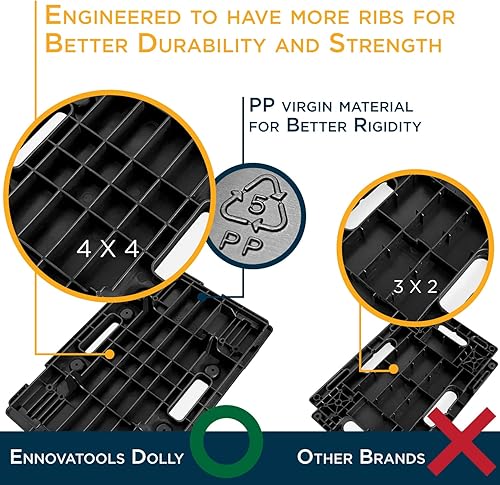 Miniatura 3 de Muñeco de muebles para mudanza, paquete de 2, multifuncional y resistente con ruedas, capacidad de 450 libras, fabricado en Taiwán