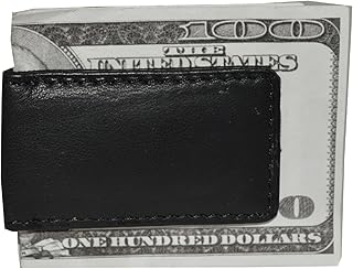 LB LEATHERBOSS Men's New Leather Strong Magnetic Money Clip