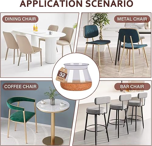 Miniatura 6 de Protector de suelo para patas de silla, deslizadores de suelo, protectores de goma para patas de silla, protectores de patas de silla para suelos de