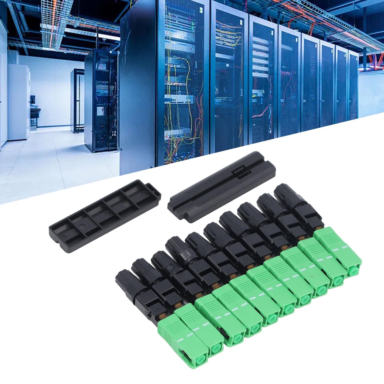 SEAFRONT Adaptateur Fibre Optique SC UPC ABS - 100pcs Réutilisable Connecteur Rapide