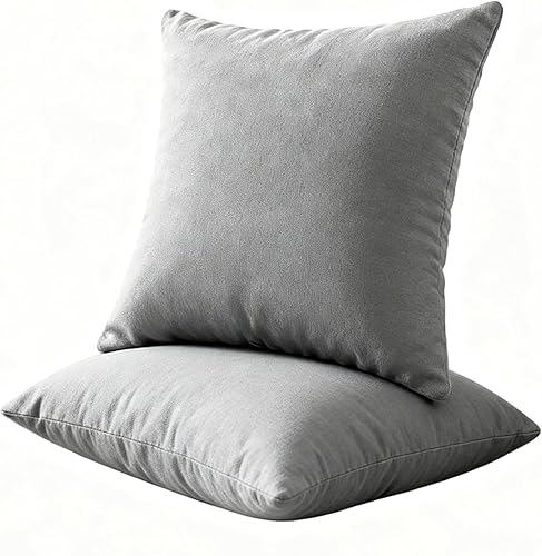 Miniatura 17 de Juego de 2 fundas cuadradas para sofá con inserto de 18 x 18 pulgadas, bonita y moderna decoración de otoño para sala de estar, sofá, cama