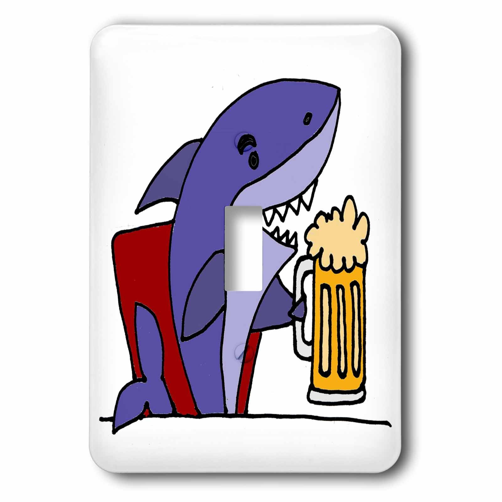 Interrupteur à bascule simple requin 3dRose pour remplacer une plaque murale unie et triste
