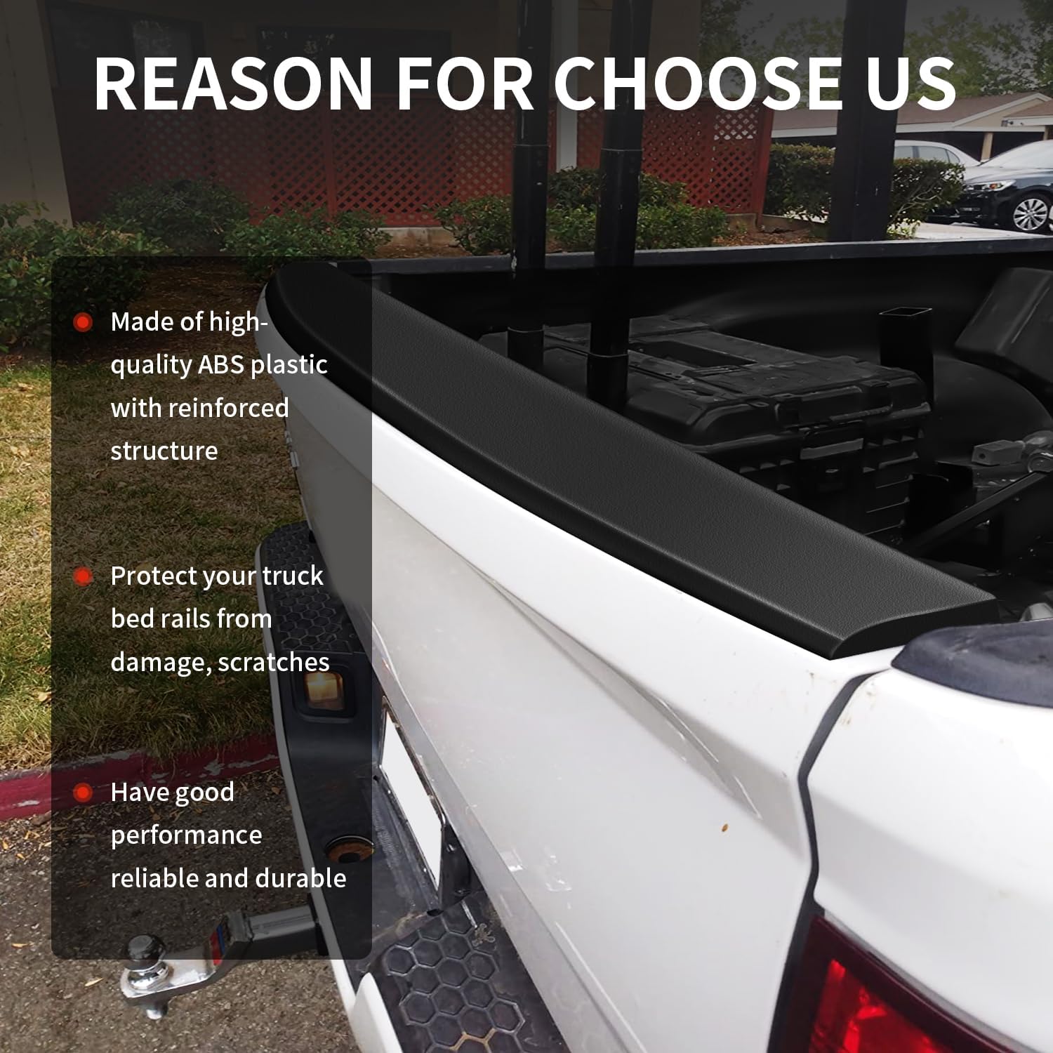  Tailgate Spoiler Top Protector Cover Molding Cap Compatible with 2009-2018 Dodge Ram 1500 2010-2018 2500 3500 TO1904100 ABS Black thumbnail