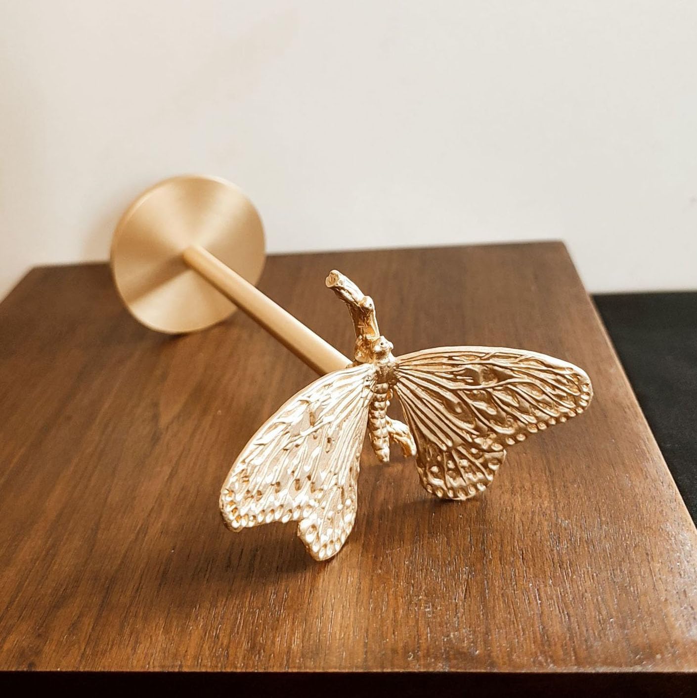 Brass Curtain Holdbacks (2 Pack) Gold Curtain Tieback Curtain Holders Backs Wall Hooks Pull Backs for Wall Mounted Home Decoration (Bow)