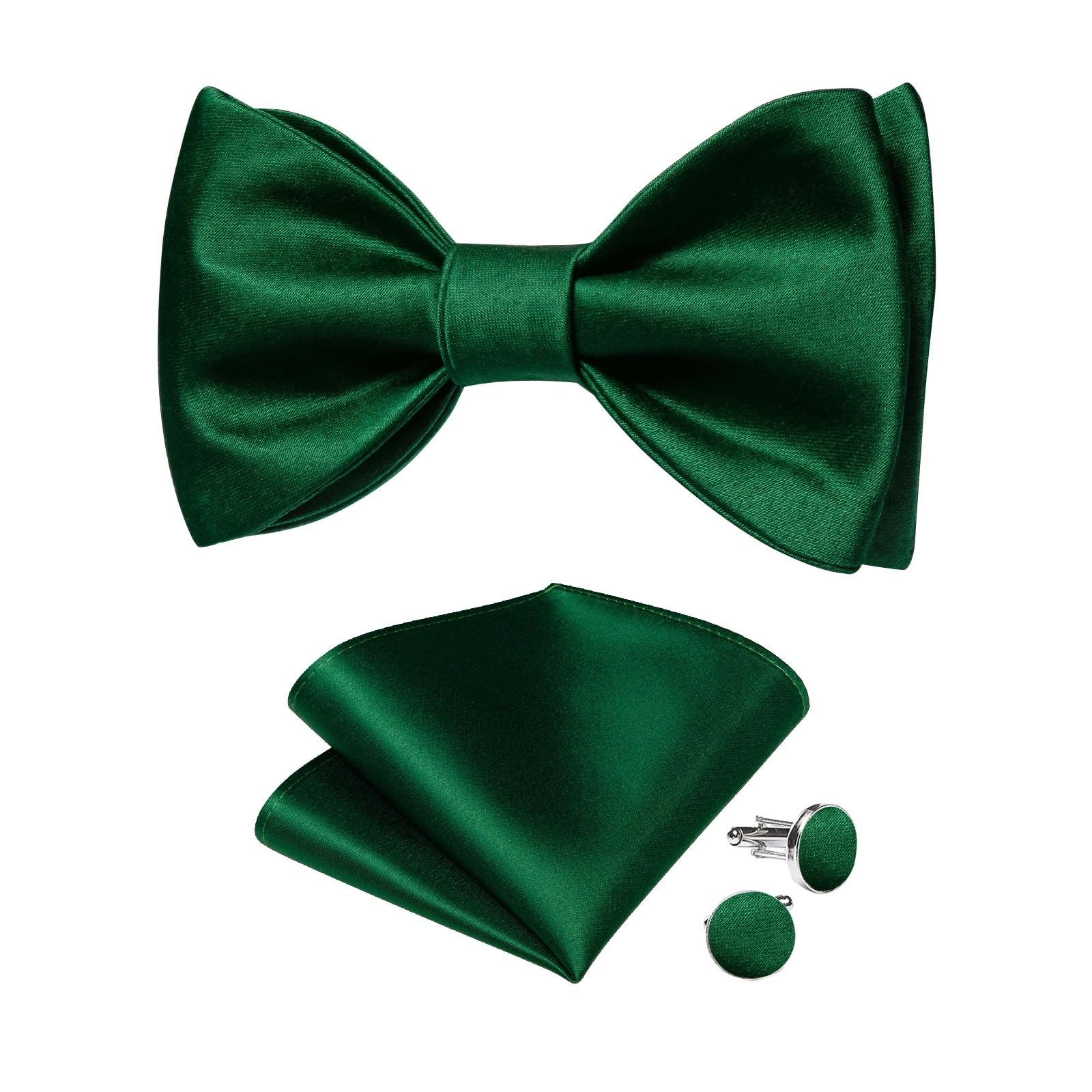 JFDBGU Retro Bowties Classic Self-tie Bow Ties Wedding Knots Accessories Hanky Cufflinks for Men