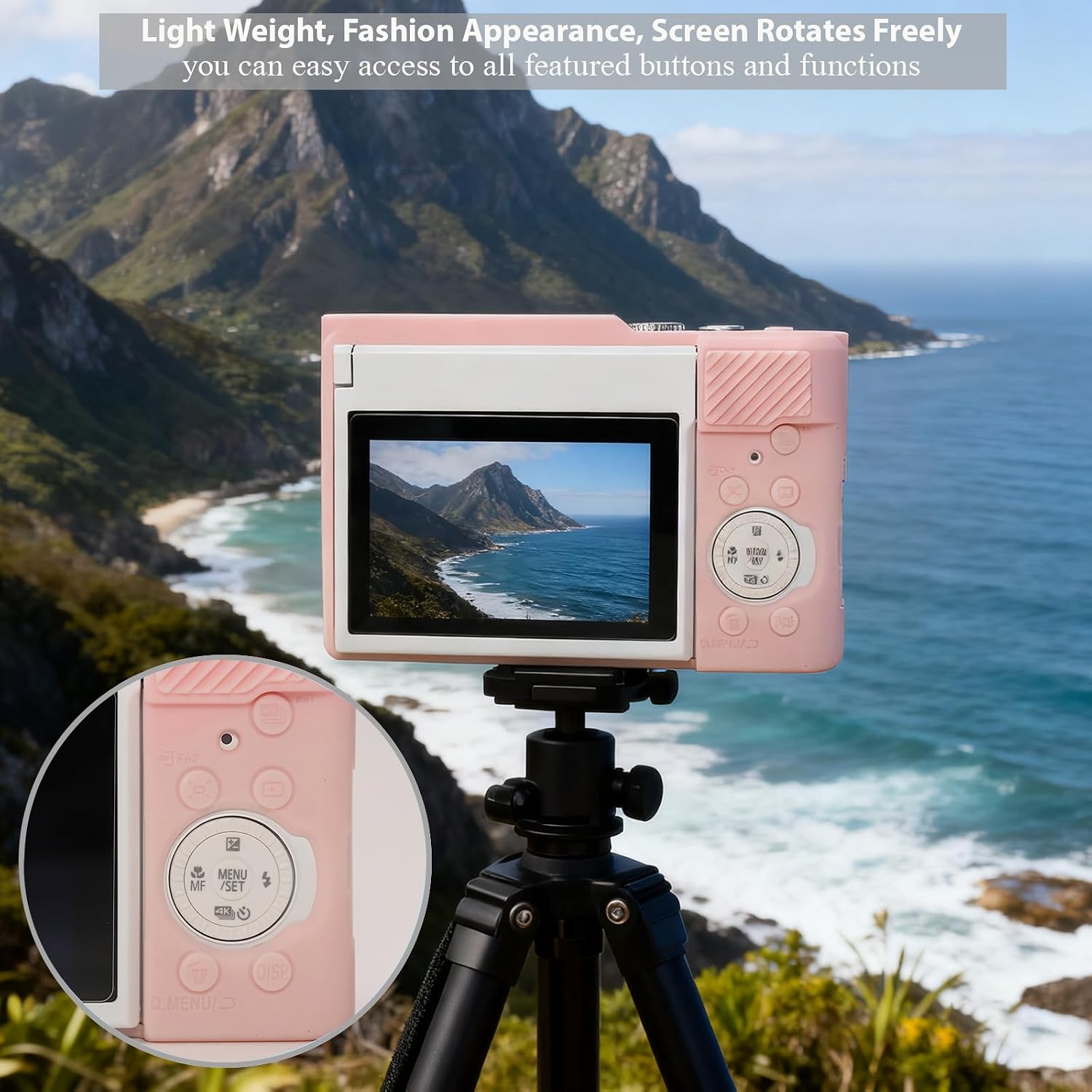 Case for Panasonic LUMIX TZ/ZS99 Point and Shoot Camera Accessories, Soft Silicone Protective Case Sleeve, Anti-Scratch with Screen Protector for Lumix ZS99 Cover (Pale Pink) image 4
