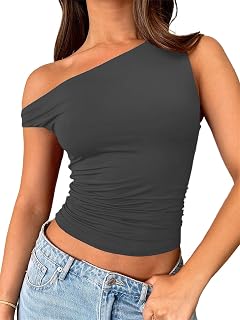 Women's Off Shoulder Tops Sleeveless Going Out Crop Tank Tops Slim Fitted Shirts Summer Outfits Y2K Cute Tops