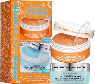Peter Thomas Roth Vitamin C & Hyaluronic Hydra-Gel Eye Patches 2-Piece Kit - Brighten, Hydrate & Depuff Under Eyes