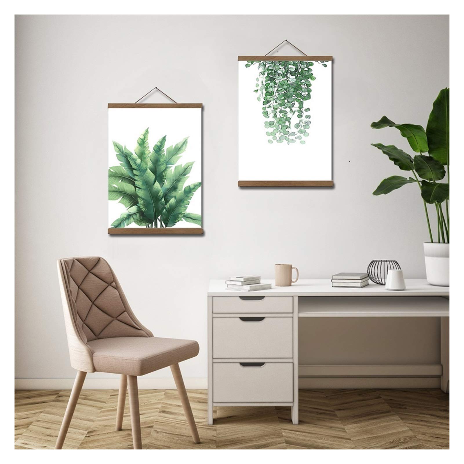 Bastidores para Lienzos,Marco Fotos 21-70 Cm marco de pintura magnética Marco de madera Percha de madera foto Pintura cartel de la lona lienzo marco Art Frame Percha(Color:Black MDF,Size:90cm)