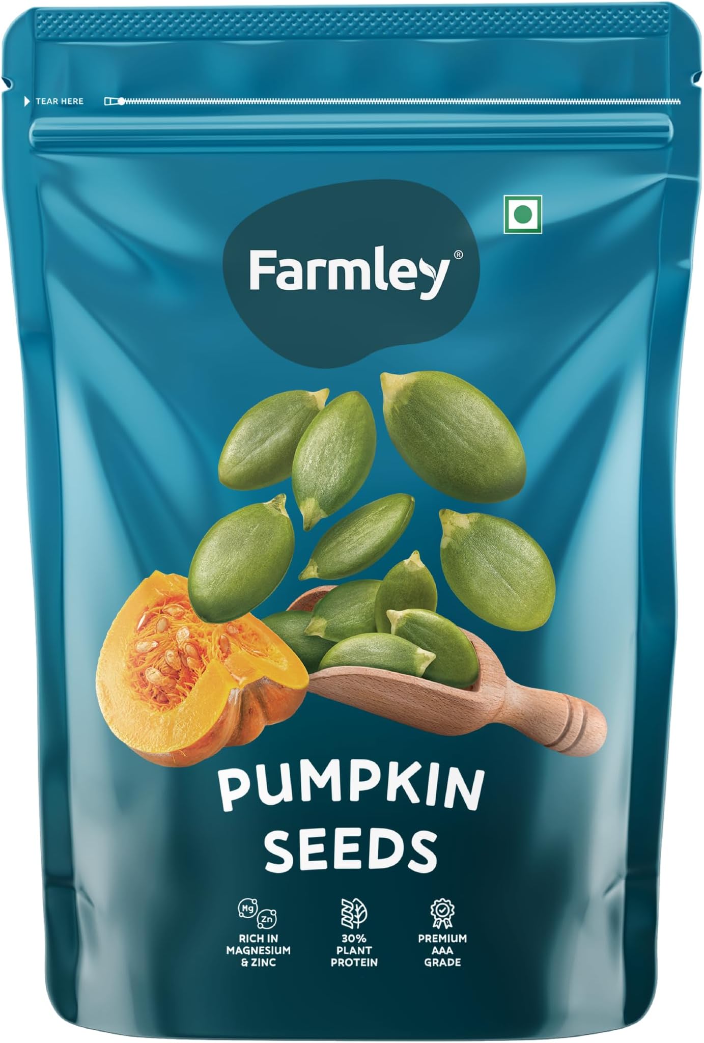 Farmley Pumpkin Seeds I 200g | AAA Grade Pumpkin Seeds for eating | Immunity Booster and Fiber Rich (Pack of 1)