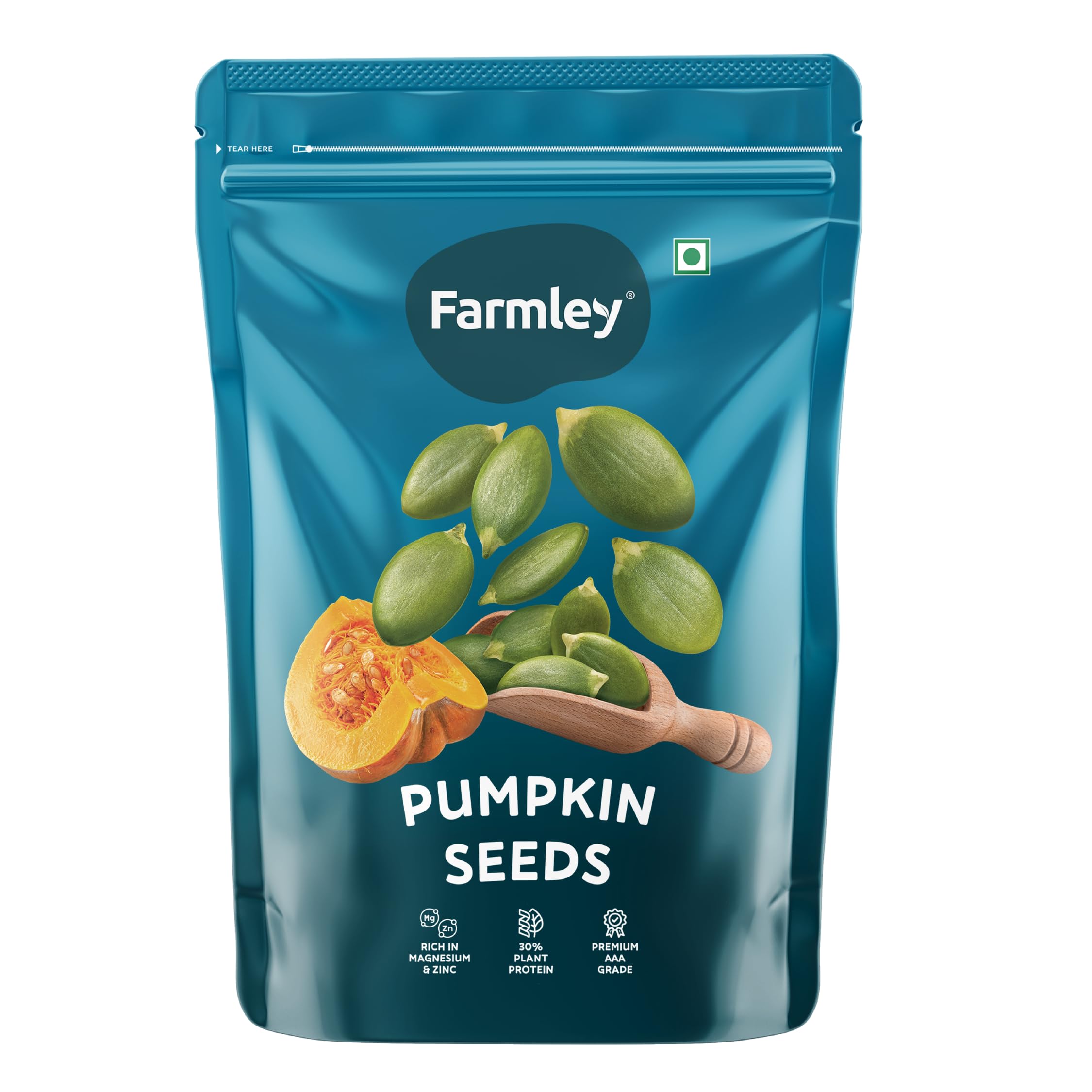 Premium Jumbo Pumpkin Seeds Farmley Standee Pouch 200 g