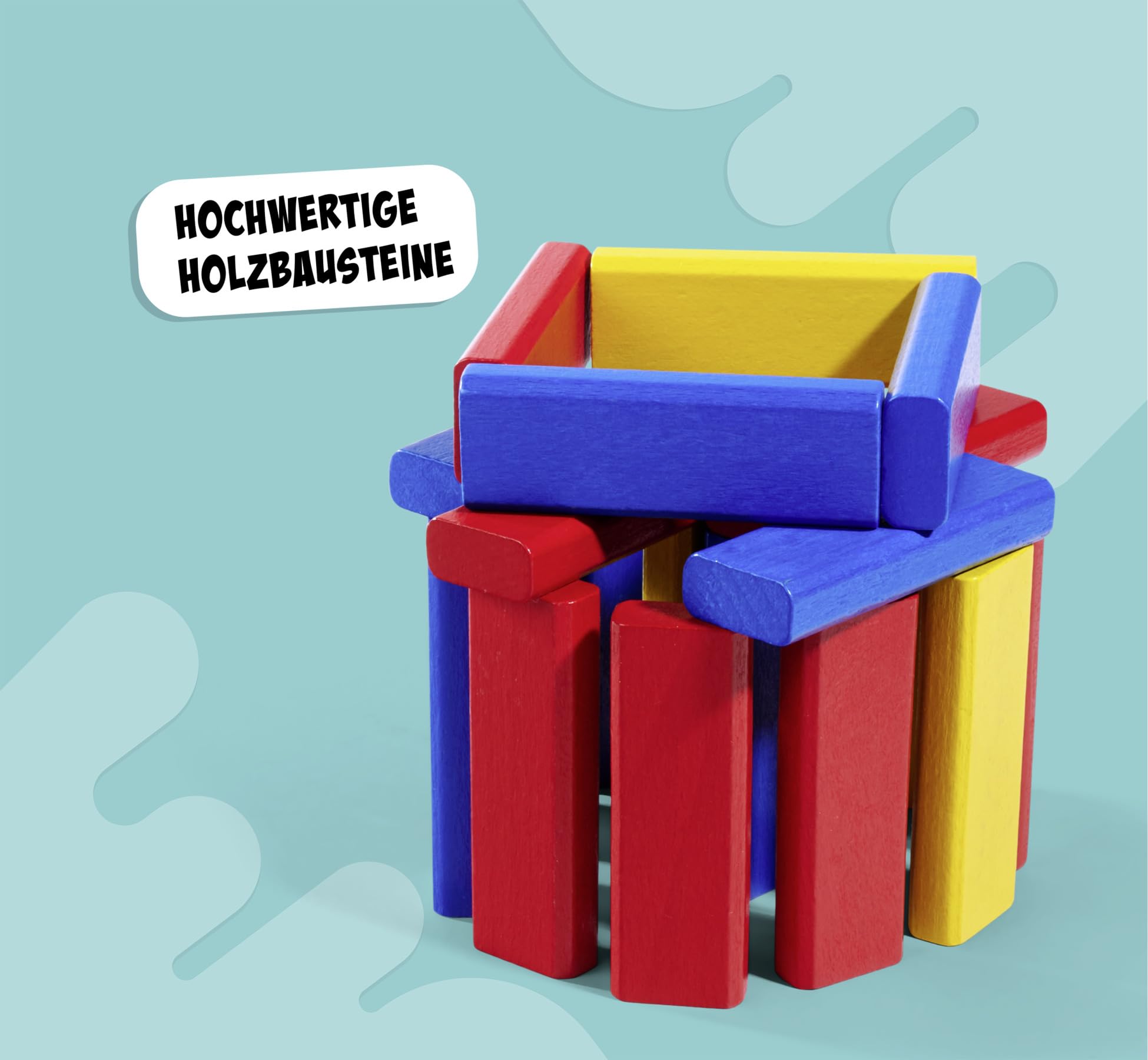 Noris 606012165 pierwsza gra - 3 kolorowe gry z klocków, od 3 lat