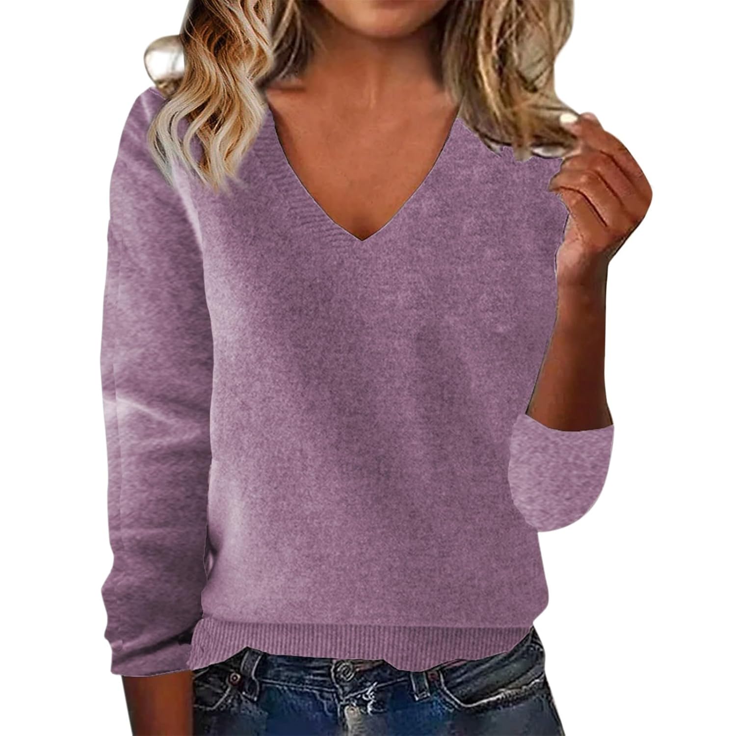 Cashmere Sweaters for Women 2025 V Neck Quiet Luxury Pullover Lightweight Knitted Warm Tops Fall Winter