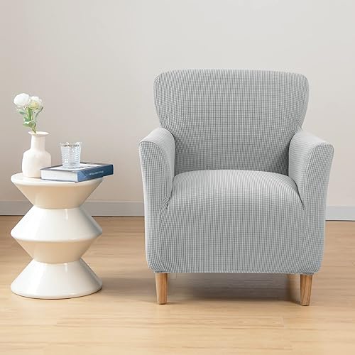 Vista 72 de MIFXIN Fundas para sillón de banquete, funda suave y elástica de jacquard con brazos, elástica antideslizante, funda de sofá, protector de muebles