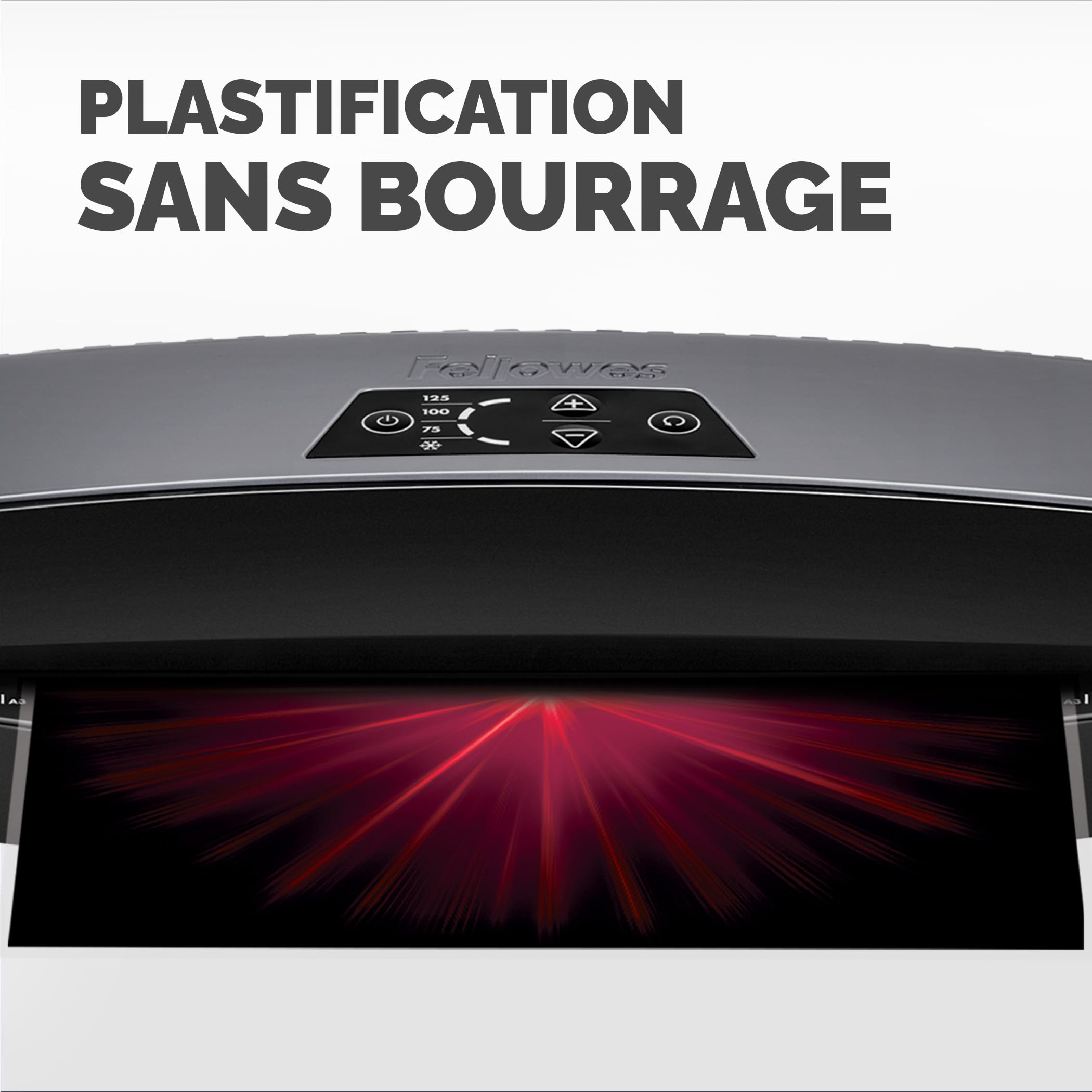 Fellowes Plastifieuse Calibre A3 80 à 125 microns Pack 10 pochettes