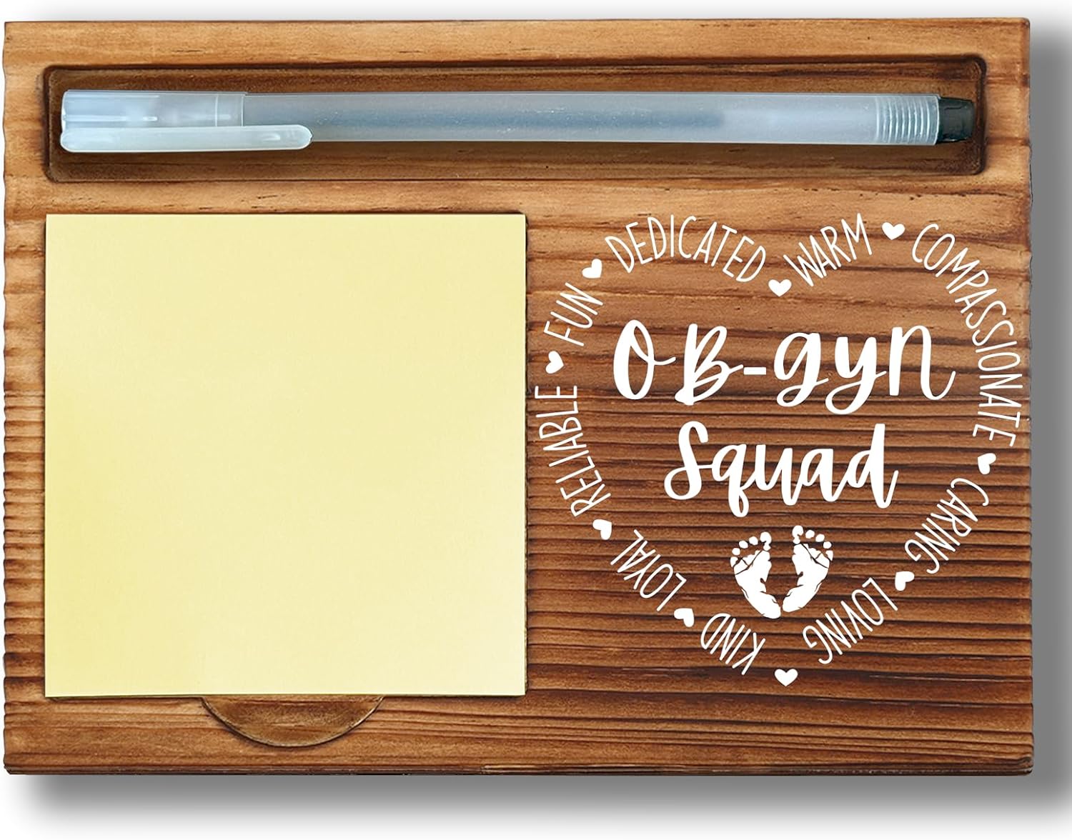 Radiology Squad Sticky Note Holder, Radiology Team Appreciation Gifts, Thank You Gifts for X-ray Techs and Radiologic Staff, Wooden Sticky Note Pad Holder, Medical Office Desk Accessories WPP86