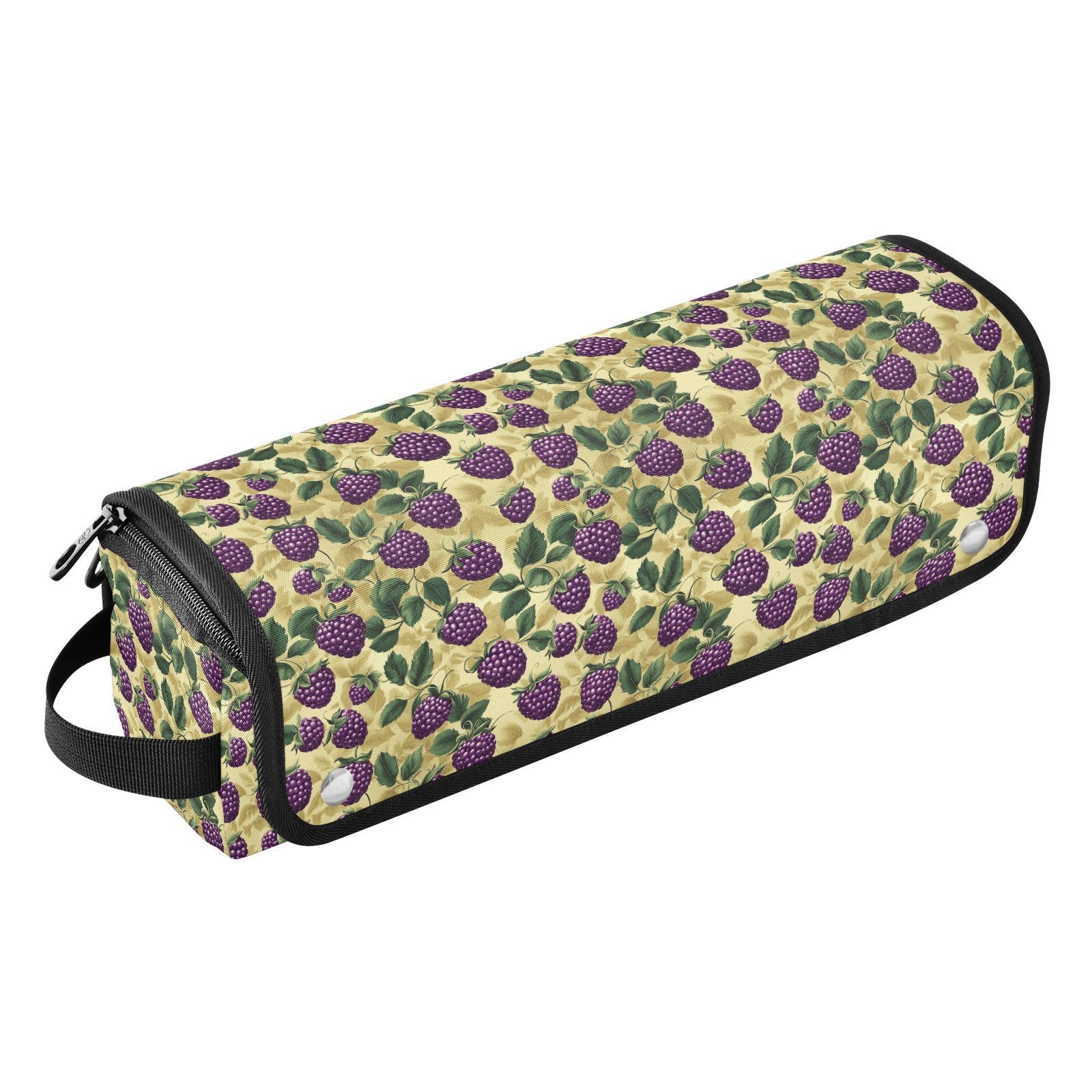 Hot Hair Tools Travel Bag and Heat Resistant Mat with Zipper Large Capacity Hair Straighteners Organizer for Straigheners Curling Iron Dryer Sweet Berry Fruit Purple Women Essentials Storage pouching-image-1