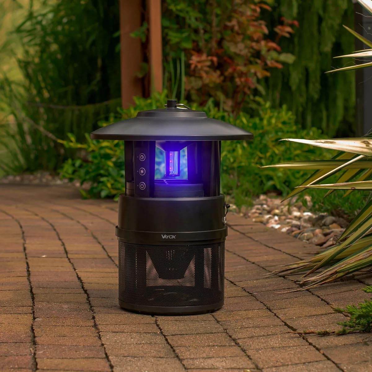 Vayox insektenvernichter elektrisch mit Saugventilator Insektenlampe UV | Gegen Mücken, Fliegen, Gnitzen. elektrische fliegenfalle & insektenschutz. IPX4, Touch-Panel, Timer, ohne Chemie