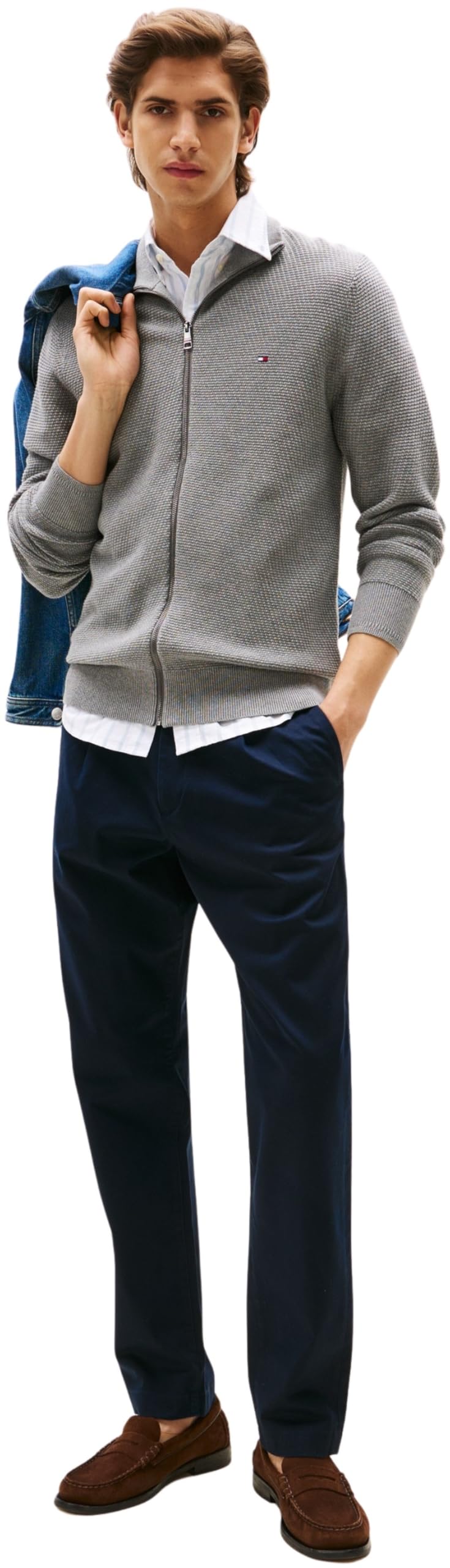 Tommy Hilfiger Herren Chino Hose Harlem Satin Relaxed Fit – Bild 3