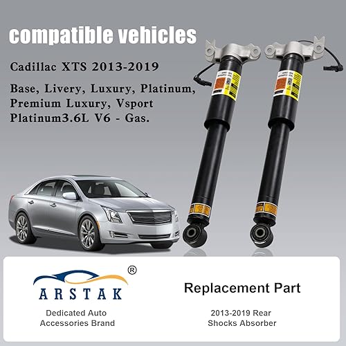 Miniatura 2 de 84326293 84326294 Par de amortiguadores traseros con montaje eléctrico de montaje superior compatible con Cadillac XTS 2013-2019