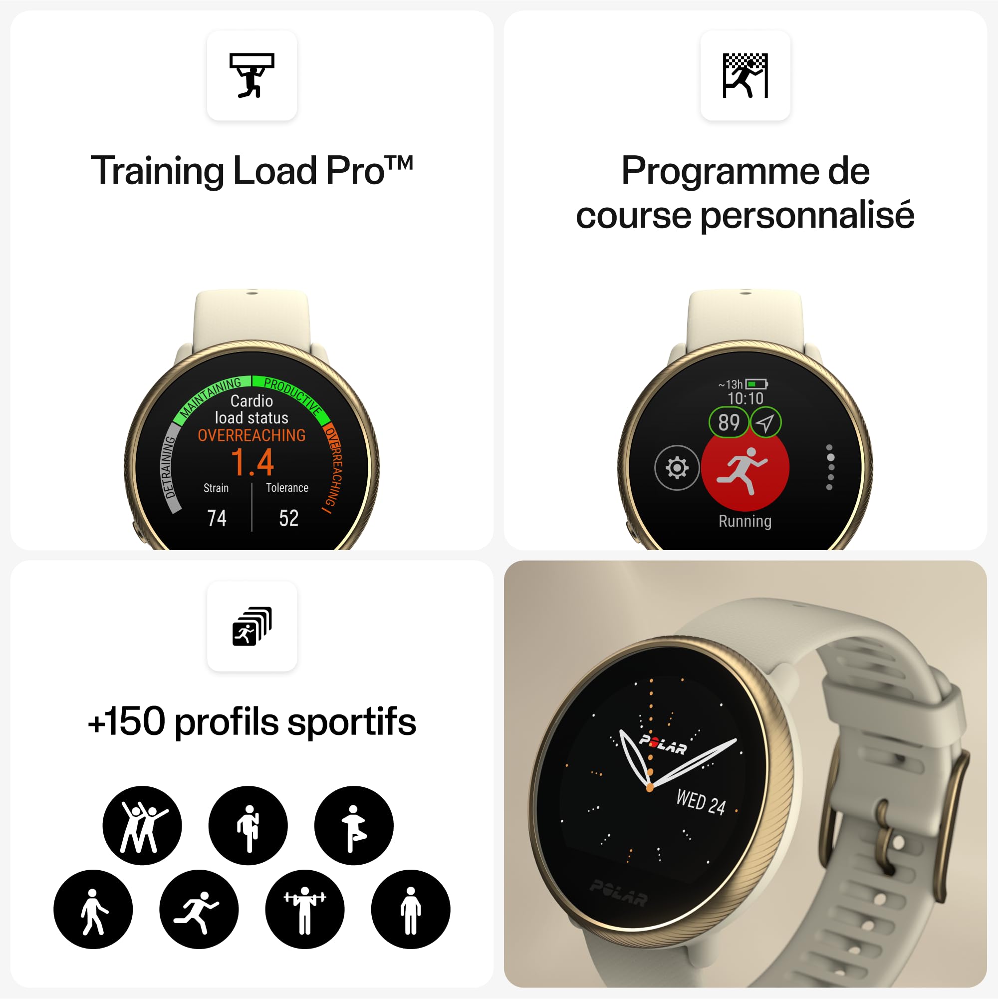 Polar Ignite 2 - Montre connectée Fitness - GPS, Suivi de la fréquence Cardiaque au Poignet, Guide d'entraînement personnalisé, Suivi du Sommeil et de la récupération, Météo, Fonctions intelligentes