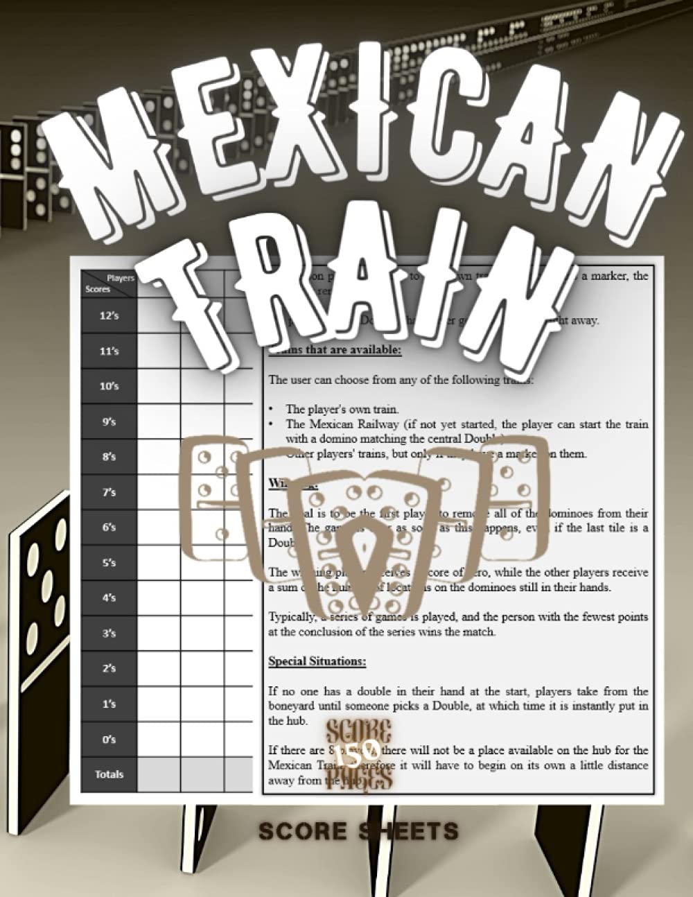Buy Mexican Train Score Pads 150 Sheets 8,5 x 11 " Mexican Train Score