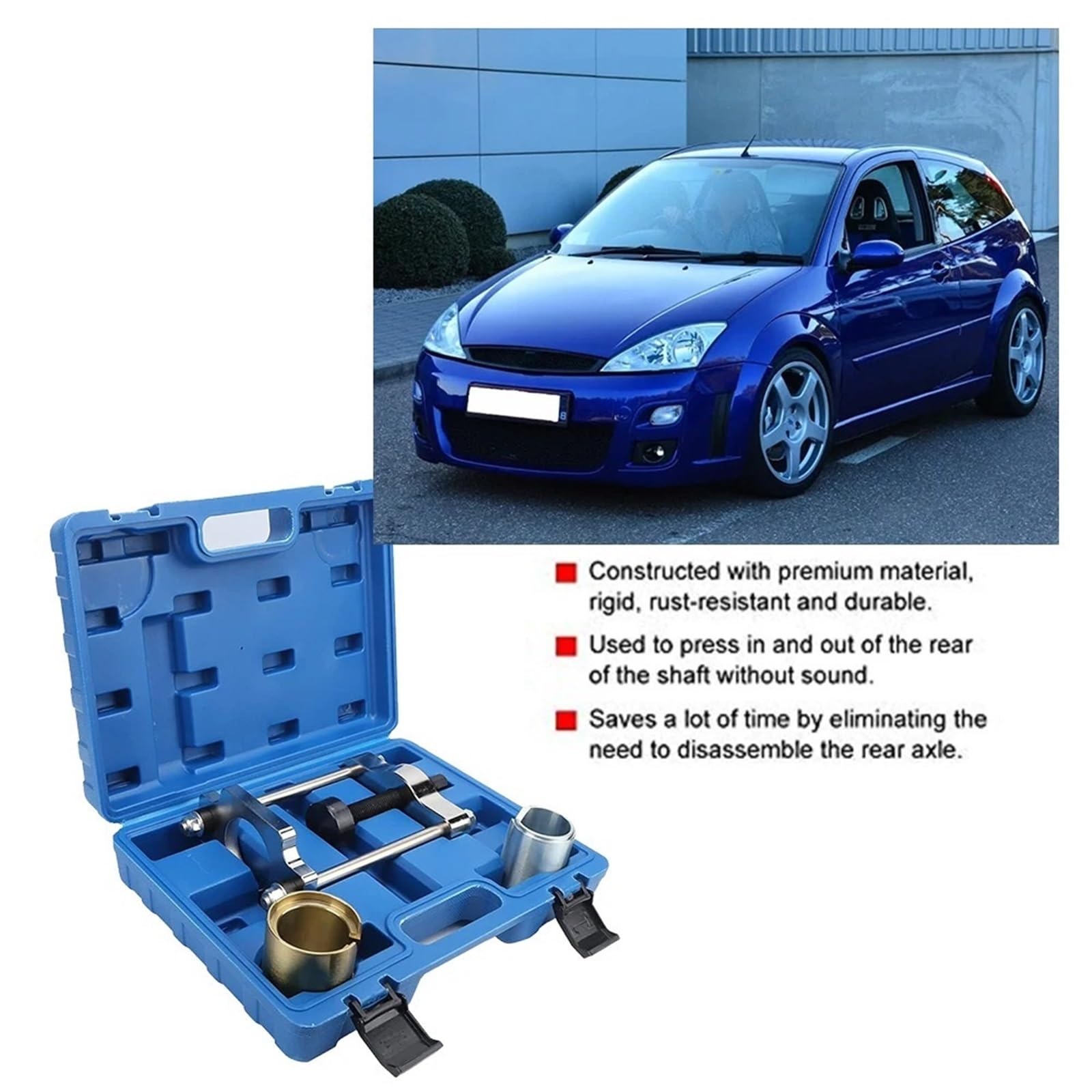 Autotrimgereedschap Zestaw do regulacji ciśnienia zawieszenia tylnego wahacza wleczonego, pasuje do Forda Focusa MK1, pasuje do Mazdy, pasuje do Volvo gereedschap voor demontage