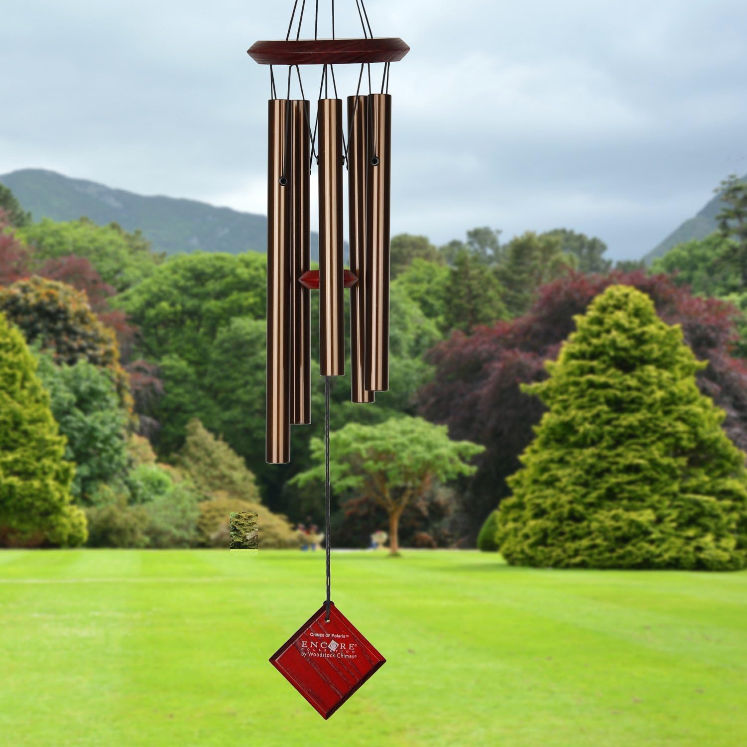 Woodstock Chimes Encore Collection, Chimes of Polaris, 22'' Bronze Wind Chimes for Outdoor, Patio, Home or Garden Décor (DCB22)