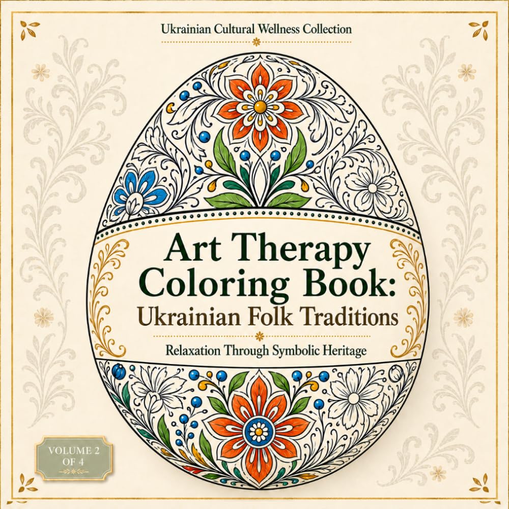 Art Therapy Coloring Book: Ukrainian Folk Traditions Relaxation Through Symbolic Heritage (Ukrainian Cultural Wellness Collection)