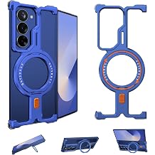 Shape for Samsung Galaxy Z Fold 7 Phone Case,with 360Rotatable Kickstand Magnetic Ring Stand,Minimalist Frameless Metal Bumper Case,Protective Shockproof for Galaxy Z Fold7 CoverNavy