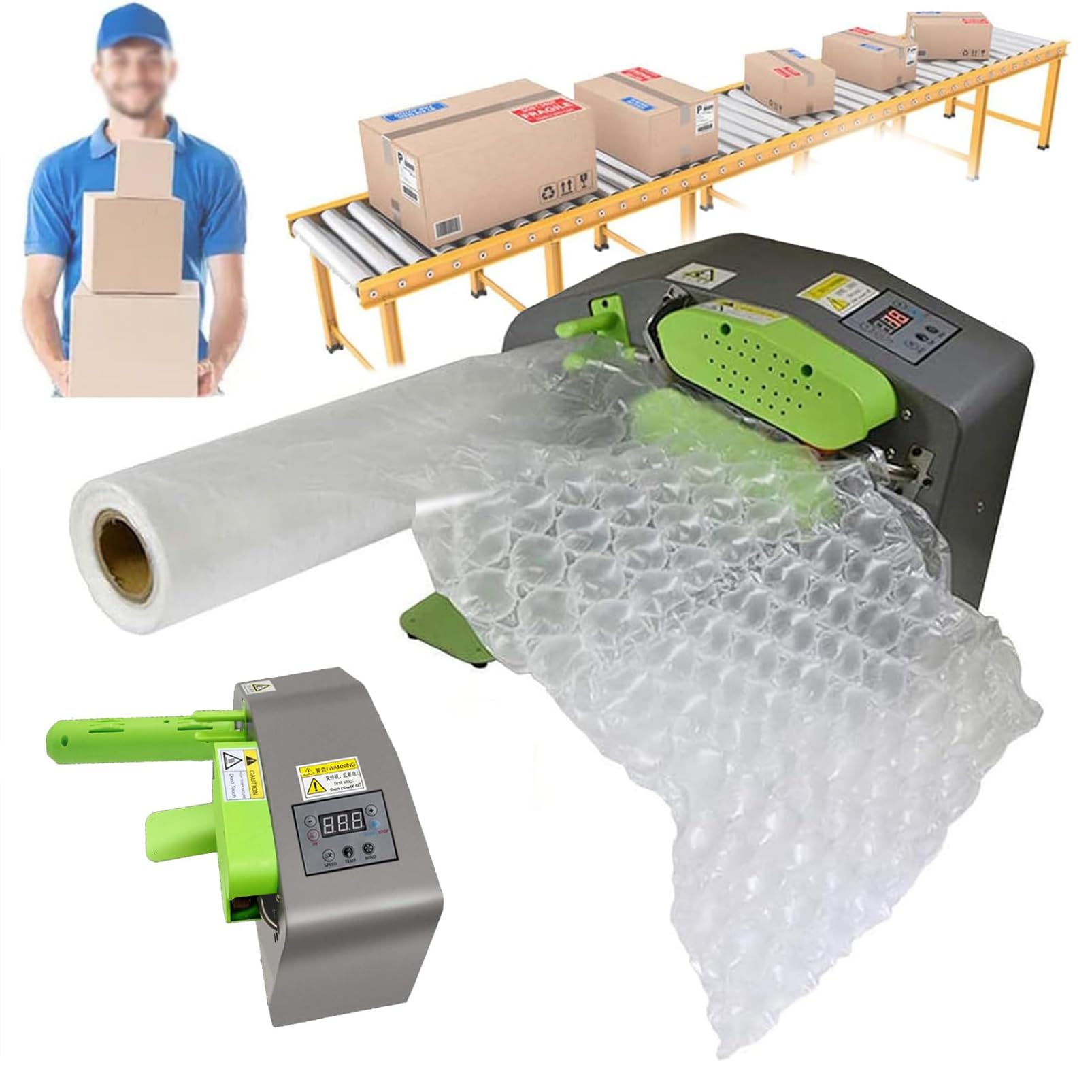 Machine à coussin d'air contre la casse des colis lors des expéditions 200W