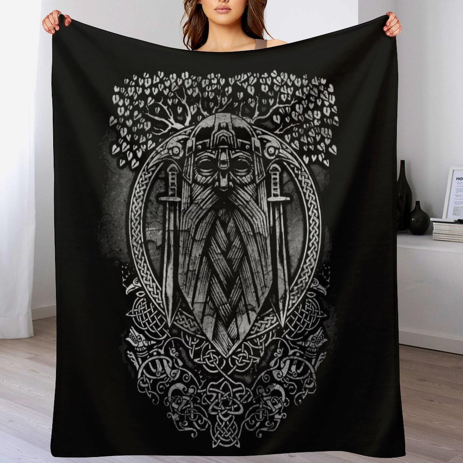 Couverture Viking de flannel haut de gamme et chaude 150x200