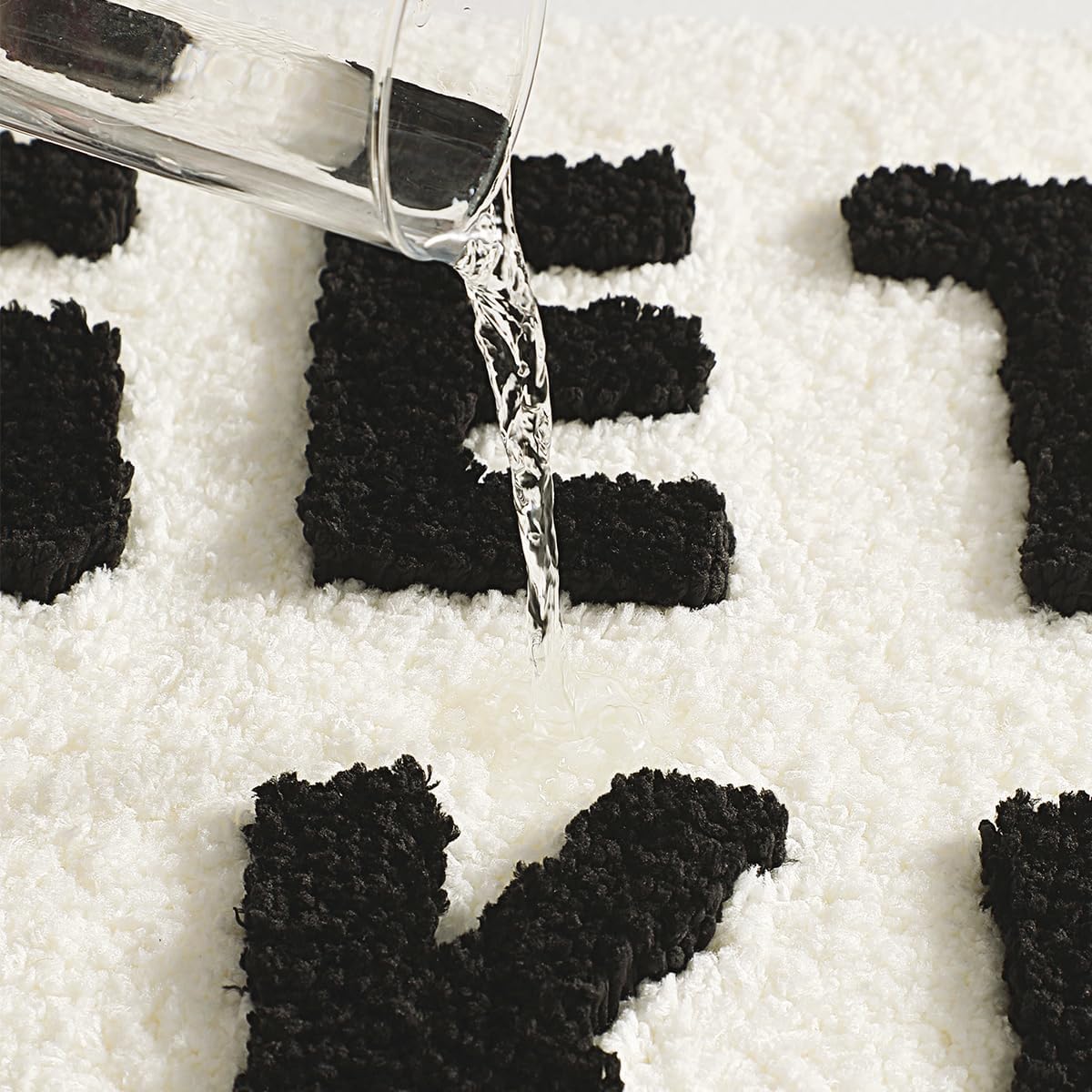 Ankah Get Naked Bath Mats, Rude Swear Words Unique Funky Cute Bathroom Rugs, Non Slip Rubber Backed Machine Washable, Cool Shag Absorbent Bath Rug for Your Home, 17.32" x 29.92", White
