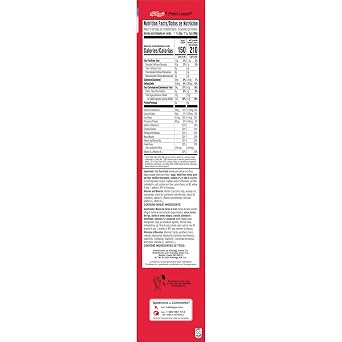 Kellogg's Froot Loops Breakfast Cereal, Fruit Flavored, Breakfast Snacks with Vitamin C, Large Size, Original, 13.2oz Box (1 Box)