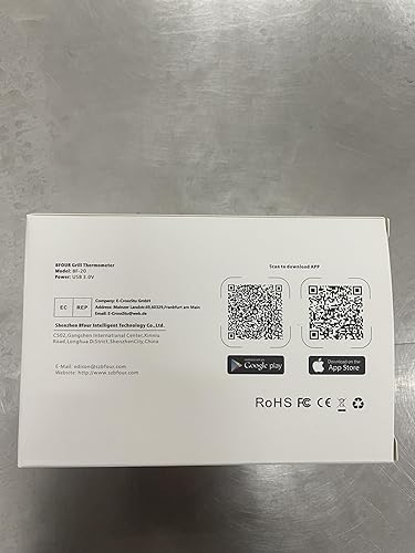 Miniatura 9 de BFOUR Termómetro digital de carne para asar y ahumar, termómetro de carne Bluetooth inalámbrico doble sonda de carne para asar al aire libre,