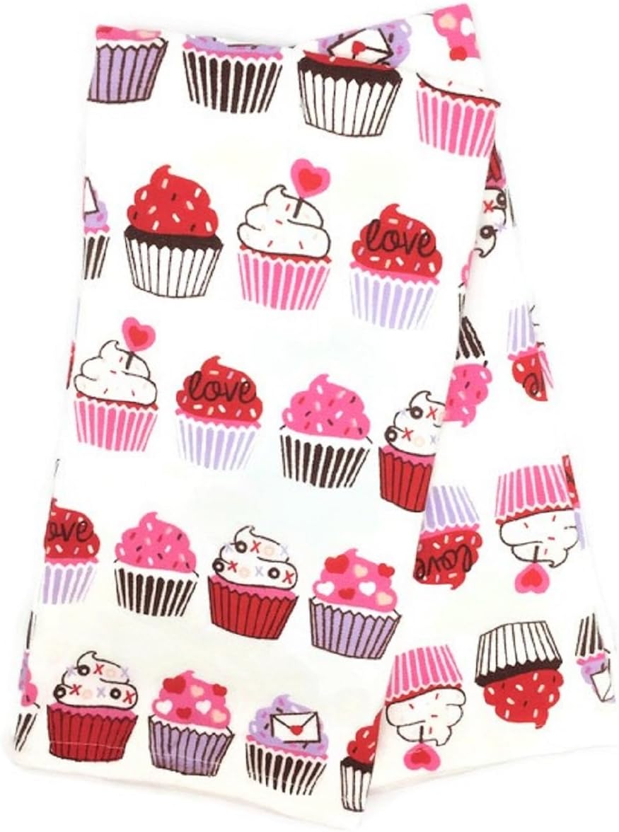 Valentine Cupcakes Kitchen Towel Set