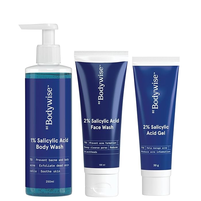 Buy Bodywise 1 Salicylic Acid Body Wash 250ml & 2 Salicylic Acid Face