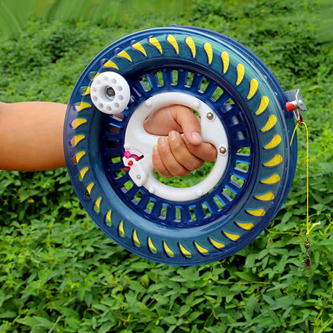 Hilo para Cometas, enrollador, Carrete, Rueda de Agarre con Bloqueo de Cuerda voladora, Accesorios para Cometas al Aire Libre, Recuerdo de Fiesta